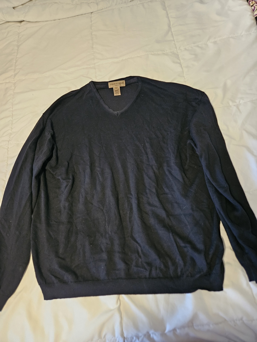 Men's Classic Navy V-Neck Sweater by Croft & Barrow